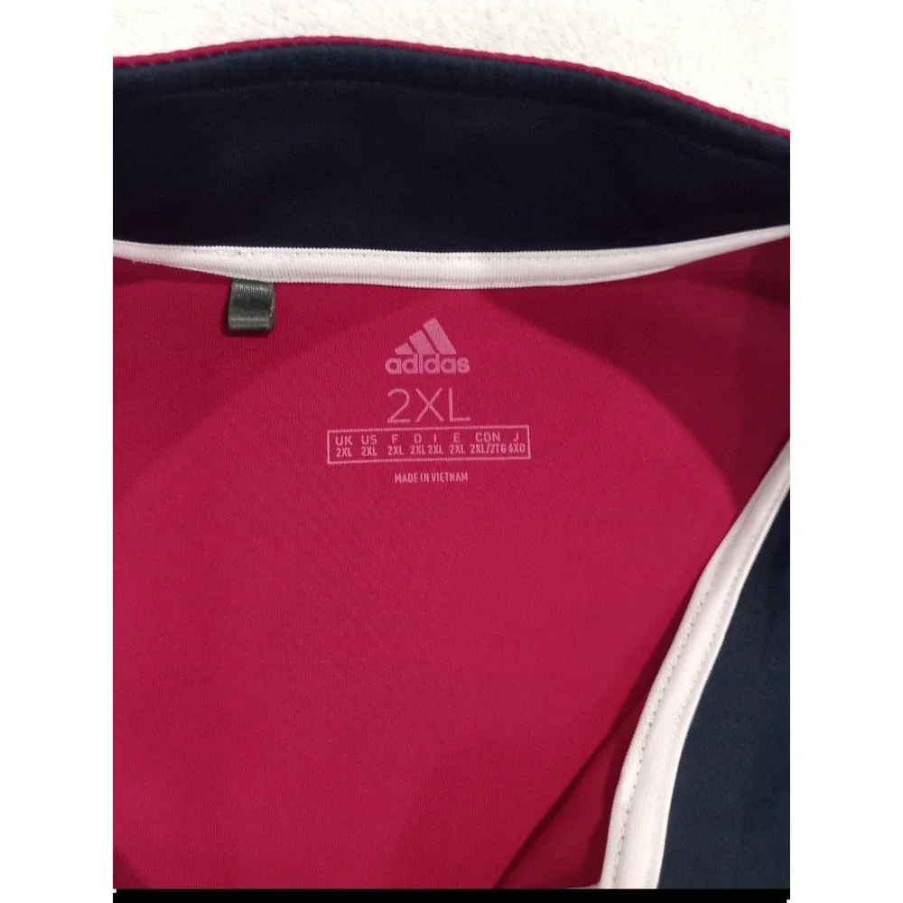 Mens Adidas 1/4 Zip Pullover Sweater Maroon‎ 2XL